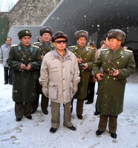 Kim Jong Il inspects Korean People's Army (KPA) Air Force Unit 1017. (Xinhua/KCNA, 2008)