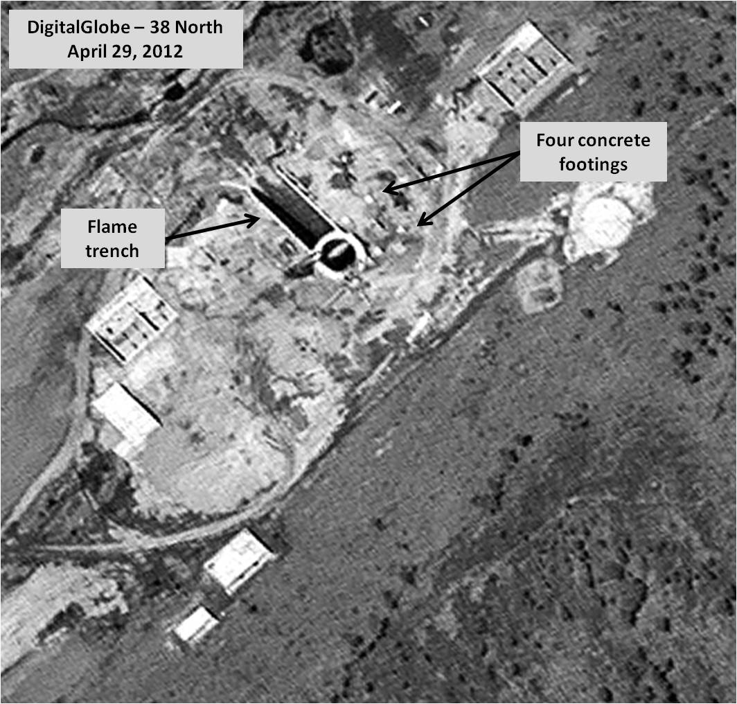 Enlargement of the launch pad area. Image © 2012 DigitalGlobe, Inc.