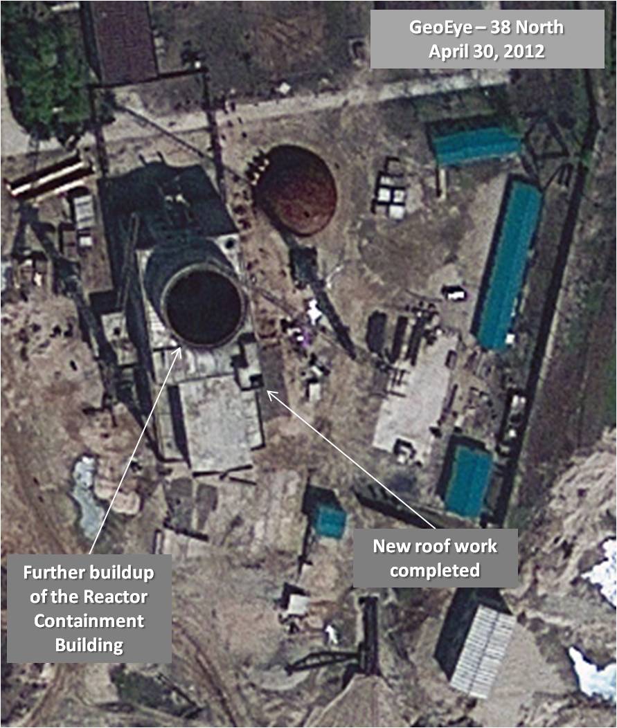 Construction Resumes at the ELWR Construction Site at Yongbyon (April 30, 2012)