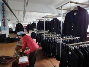 A quality check at a North Korean garment factory. (Photo: Paul Tjia)