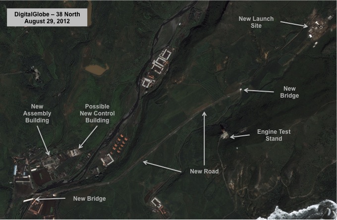 Figure 1. Construction of Major New Facilities at Tonghae (Image © 2012 DigitalGlobe, Inc.)