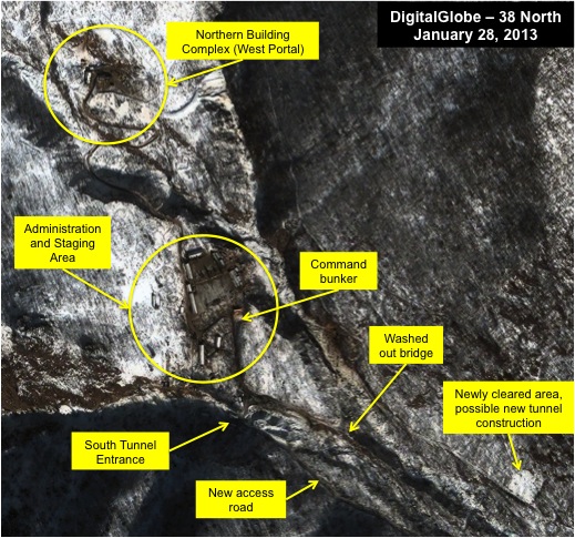 Figure 1. Punggye-ri Nuclear Test Facility North and South Areas.