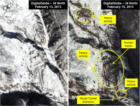 Punggye-ri after the third nuclear test. Figure 2. No activity one day after the test; a different story three days later.