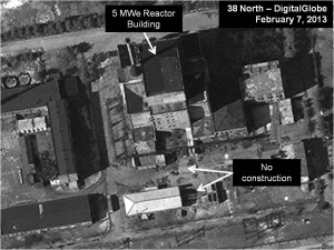 Figure 1. No activity at the 5 MWe reactor at Yongbyon on February 7, 2013.