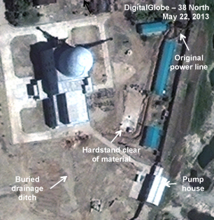 Figure 11. Materials removed and pipe partially laid. Yongbyon 052213 - ELWR