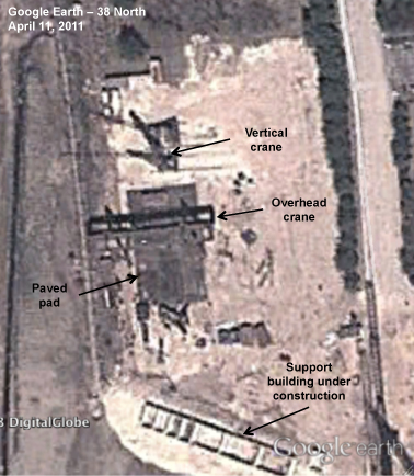 Figure 12. Activity at the transshipment yard. Yongbyon 041111 - Transshipment Yard