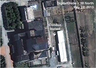 Figure 8. Conduit buried. Yongbyon 052213 - 5 MWe Reactor