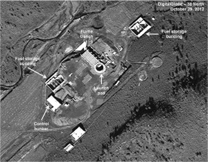 Figure 1. Incomplete new launch pad in late 2012. Tonghae Satellite Launching Station, October 29, 2012