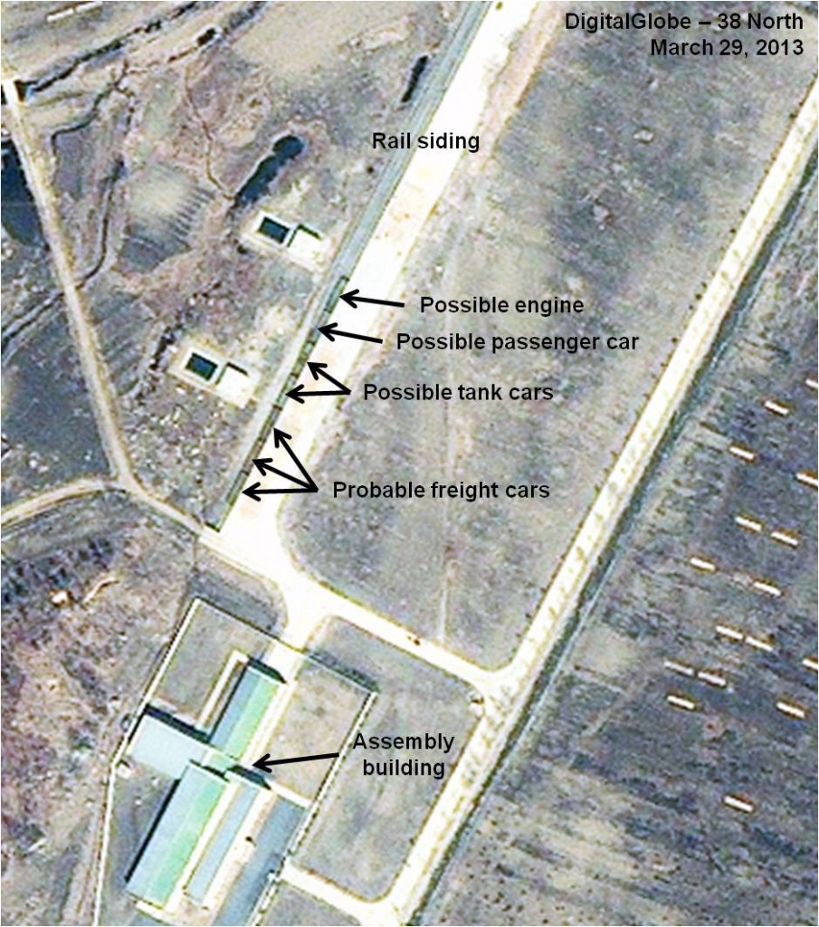 Figure 6. Railcars at the Sohae siding.