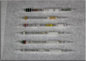 DPRK manufactured gas indicator ampules seized by the Greek Government in November 2009. (Photo: UN Panel of Experts)