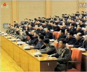 Voting at the Politburo meeting.