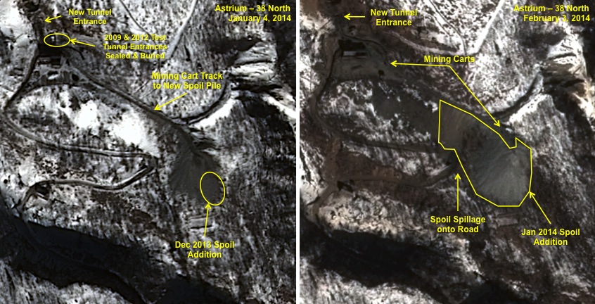 Figure 1. Spoil pile growth in 2014.