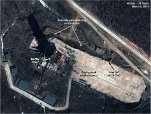 Figure 2. Construction continues on the Sohae Launch Pad.