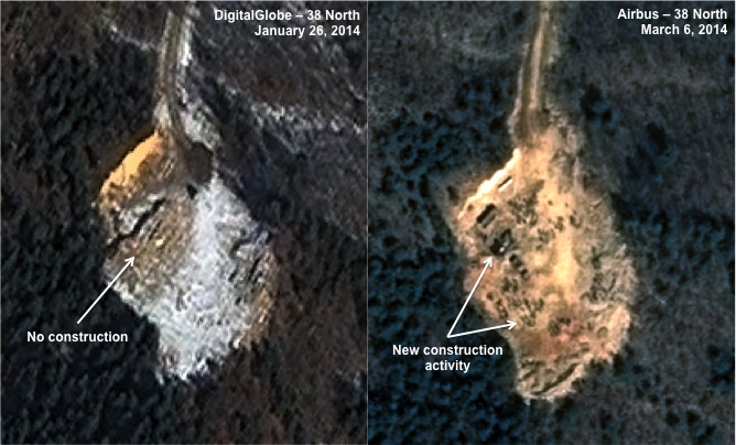 Figure 3. Resumption of construction at the possible mobile missile launch pad.
