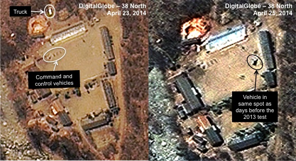 Figure 2. Activity at Main Support Area consistent with test preparations.