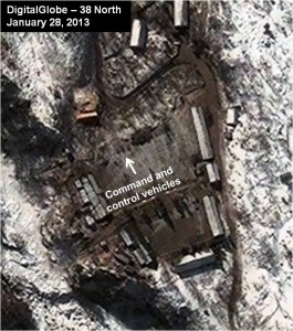 Figure 3. Command and communications vehicles seen prior to the February 2013 nuclear test.