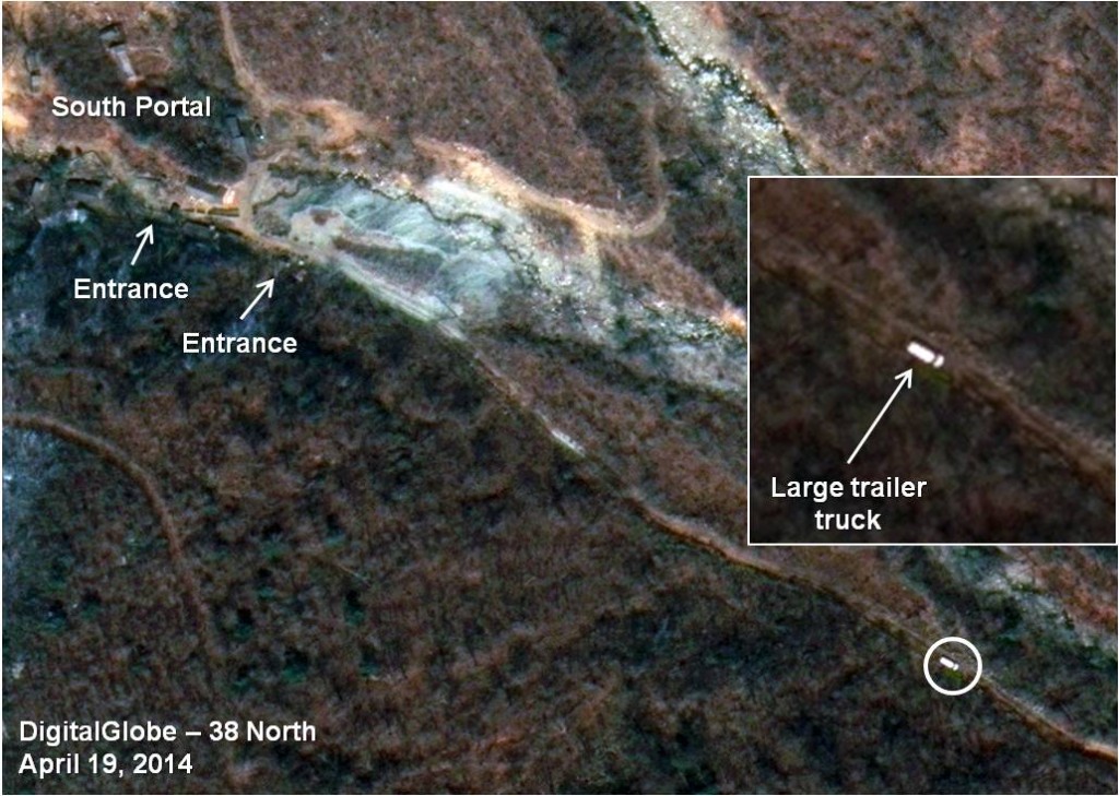 Figure 4. Large Trailer Truck Seen Leaving the South Portal Area.