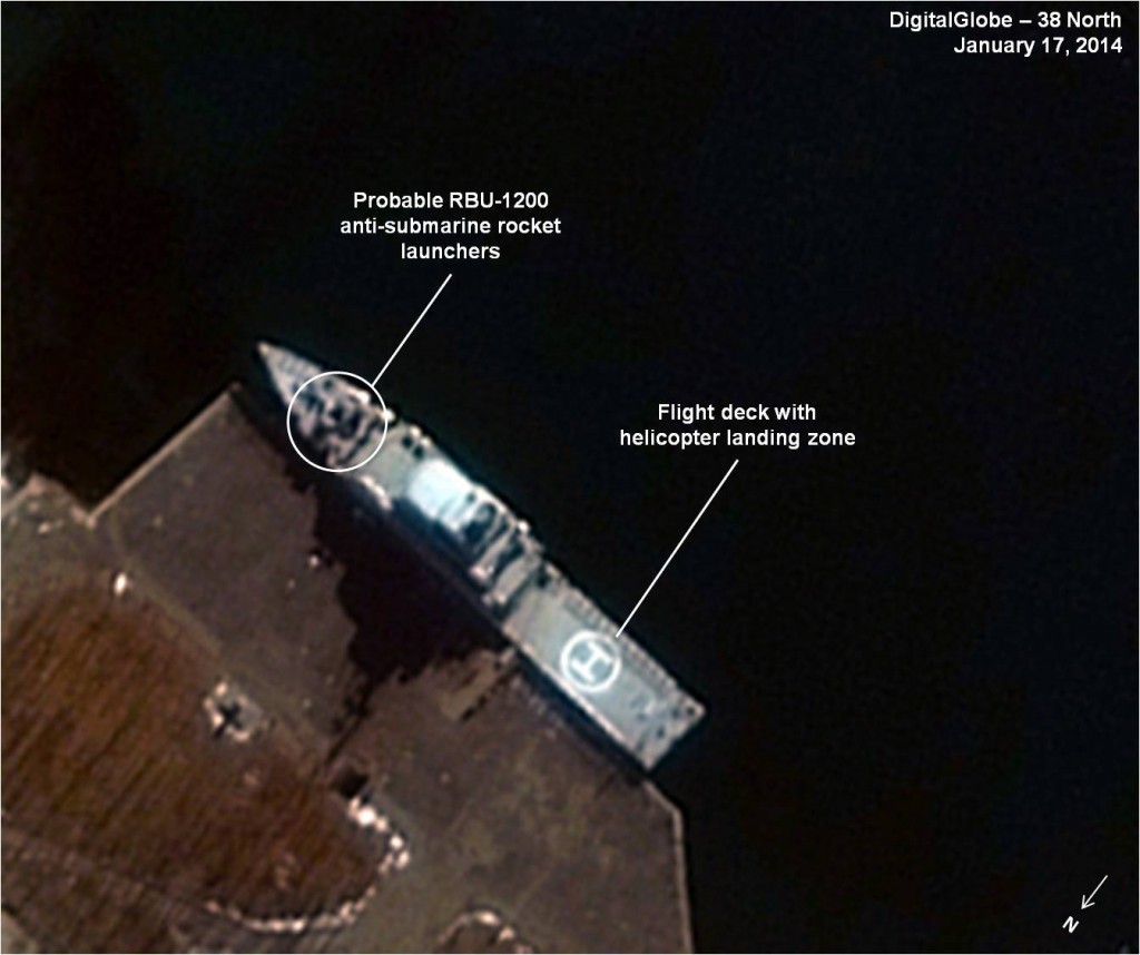 Figure 5. The Namp’o FFH seen berthed at the No. 28 Shipyard in Najin.