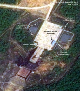 Figure 7. Probable KN-08 first stage seen on the Rocket Engine Test Stand.