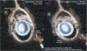 Image left © 2014 DigitalGlobe, Inc. All rights reserved. Image right includes material Pleiades © CNES 2014. Distribution Airbus DS / Spot Image, all rights reserved. For media licensing options, please contact thirtyeightnorth@gmail.com.