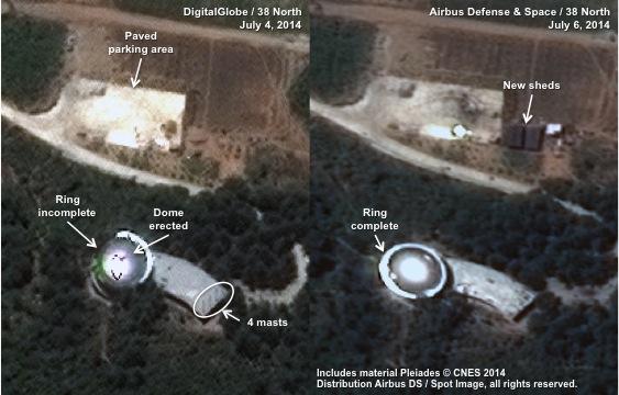 Images © 2014 DigitalGlobe, Inc. All rights reserved. Image right includes material Pleiades © CNES 2014. Distribution Airbus DS / Spot Image, all rights reserved. For media licensing options, please contact thirtyeightnorth@gmail.com.