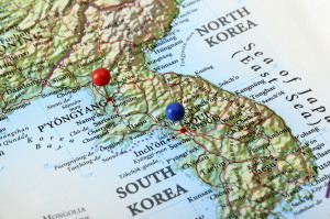 Pyongyang and Seoul Map, Korea. Source: "Reference Atlas of the World."