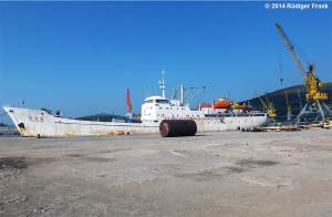 The harbor of Rason will be used by Chinese and Russian businesses. So far, we could observe little activity. (Photo: Rüdiger Frank)