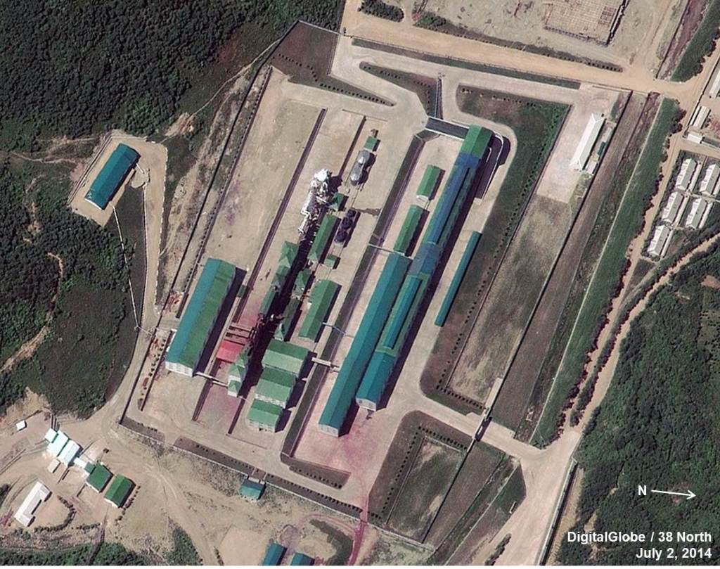 A satellite view of the Non-ferrous Metal Plant and associated support buildings, July 2, 2014. Note: image rotated. Image © 2014 DigitalGlobe, Inc. All rights reserved. For media licensing options, please contact thirtyeightnorth@gmail.com.
