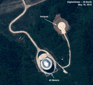 Note: image rotated. Image © 2015 DigitalGlobe, Inc. All rights reserved. For media licensing options, please contact thirtyeightnorth@gmail.com.