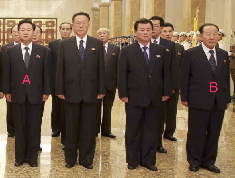 Also in attendance is WPK Organization Guidance Department Senior Deputy Director Jo Yon Jun (B), who implemented Choe’s political re-education and disappeared him from public life. Photo: KCNA/NK Leadership Watch.