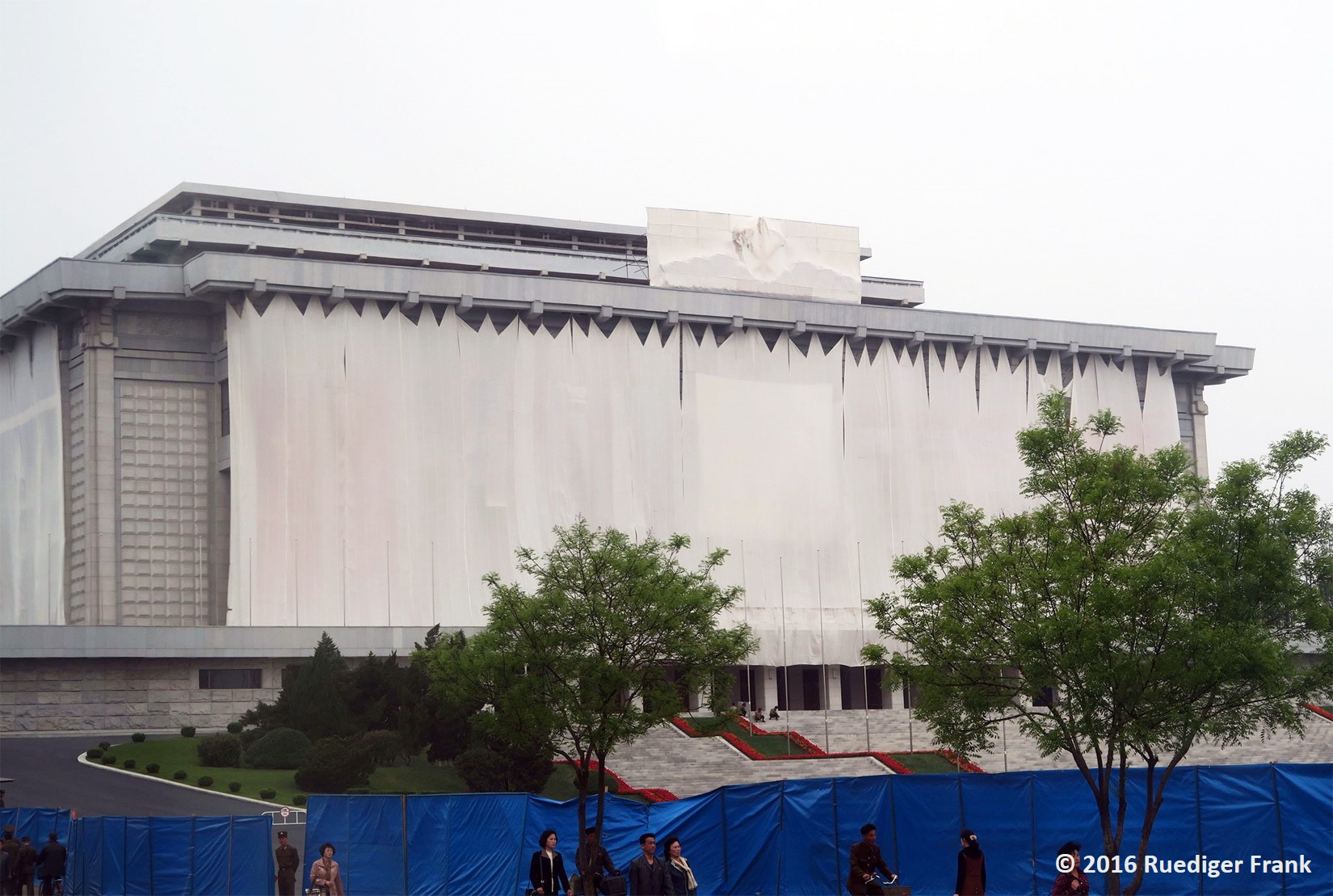 The April 25 House of Culture getting readied to serve as the venue for the 7th Party Congress. (Photo: Ruediger Frank)