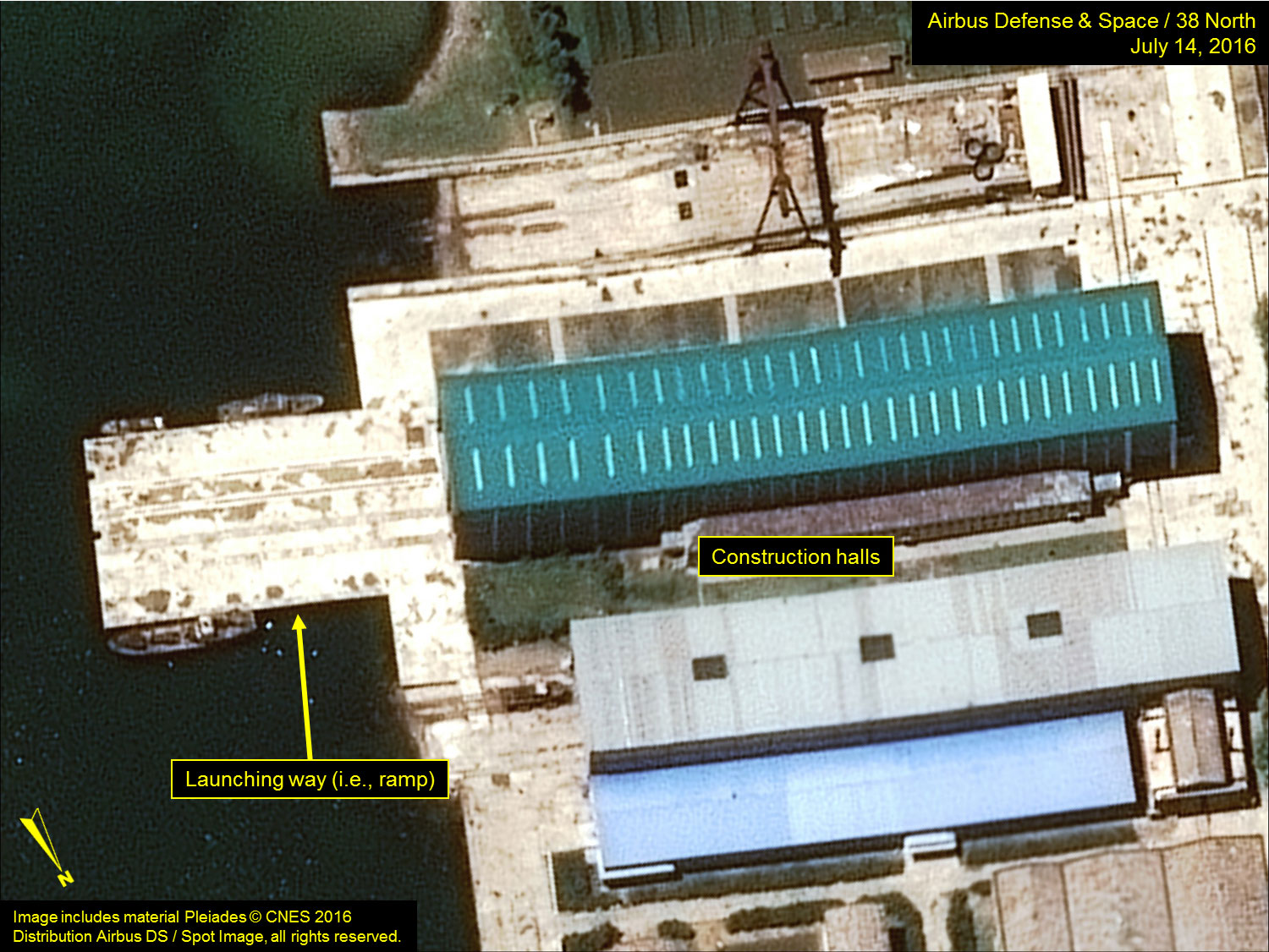 North Korea’s Ballistic Missile Submarine: Probable Post-Missile Test Maintenance; Construction Hall Externally Complete