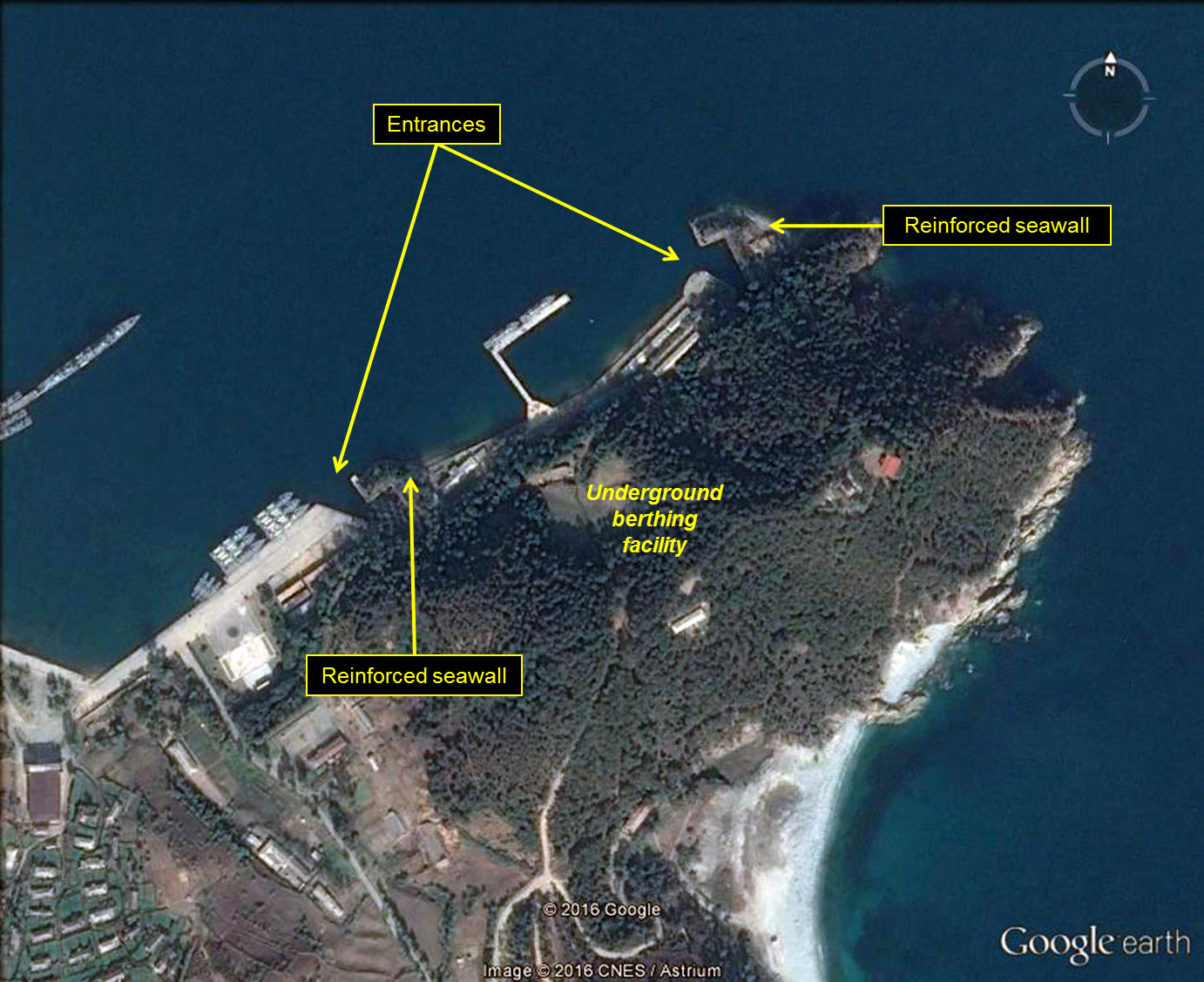 Little Activity at North Korea’s Sinpo South Shipyard; Recent Media Reports of New Submarine Pens Nearby Incorrect