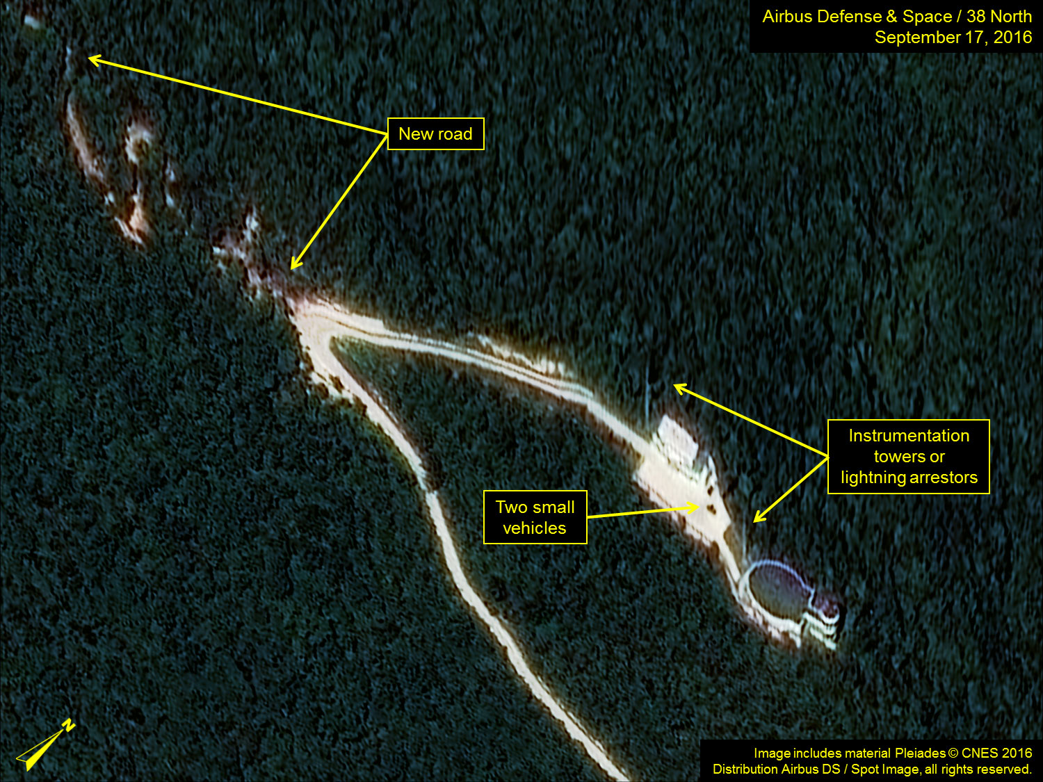 Image includes material Pleiades © CNES 2016. Distribution Airbus DS / Spot Image, all rights reserved. For media licensing options, please contact thirtyeightnorth@gmail.com.