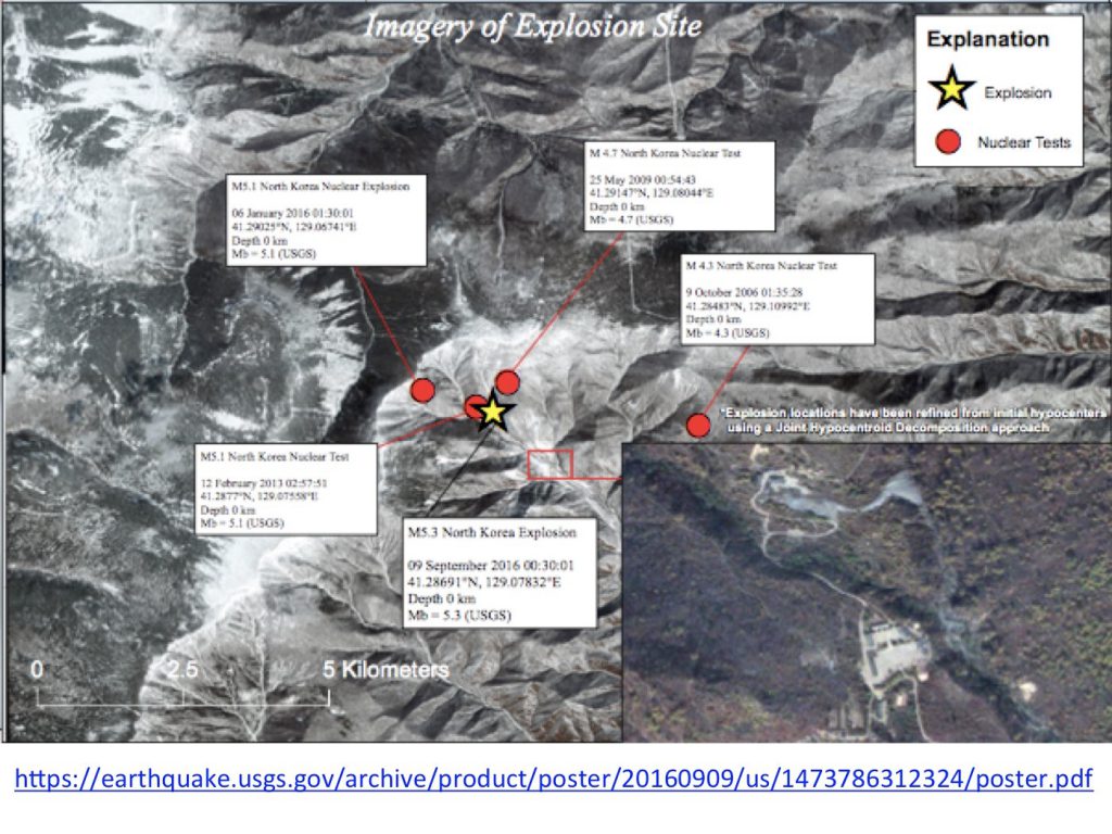 Figure 1: Poster published by USGS refining geolocation estimates of North Korea’s nuclear tests.