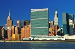 The United Nations Building in New York City.