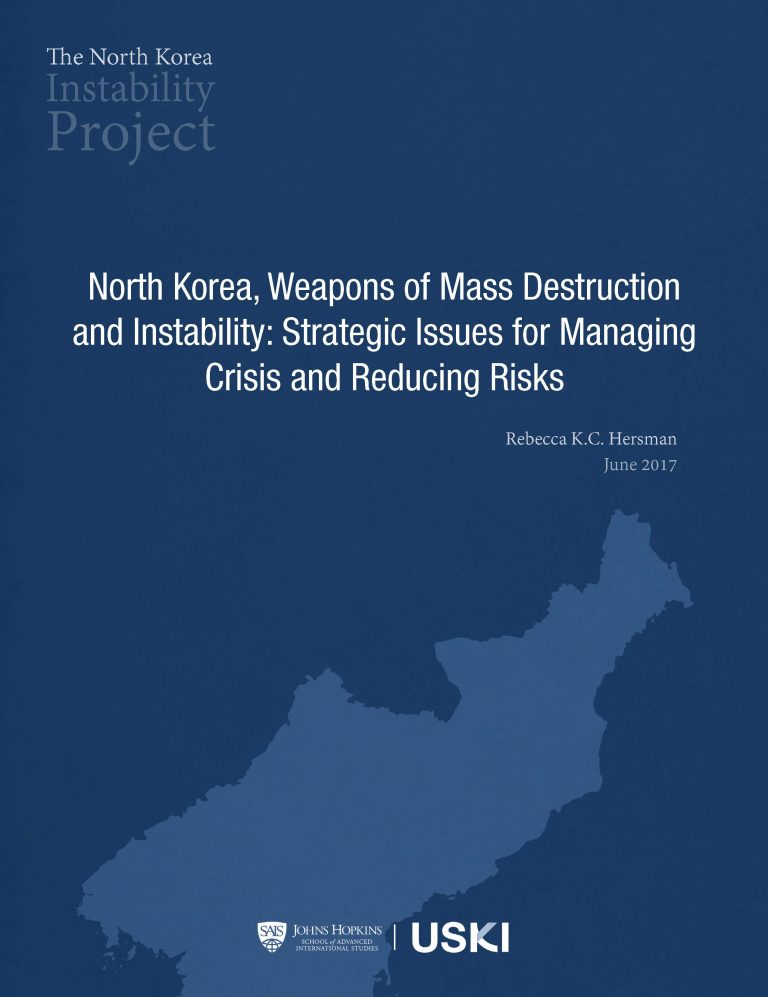 The North Korea Instability Project: North Korea, Weapons of Mass Destruction and Instability: Strategic Issues for Managing Crisis and Reducing Risks