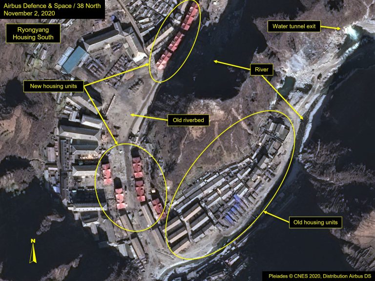 Figure 13a. New housing completed only months after Typhoon Maysak. Image Pleiades © CNES 2022, Distribution Airbus DS. For media options, please contact thirtyeightnorth@gmail.com.