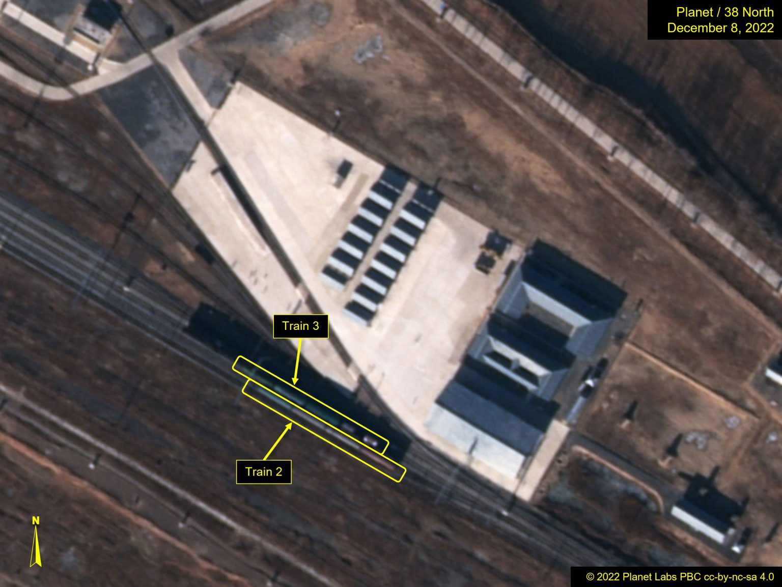A North Korean Rail Yard Near Russia Springs to Life 38 North