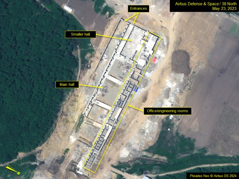 Foundations for the new Horizontal Assembly Building from May 23, 2023.