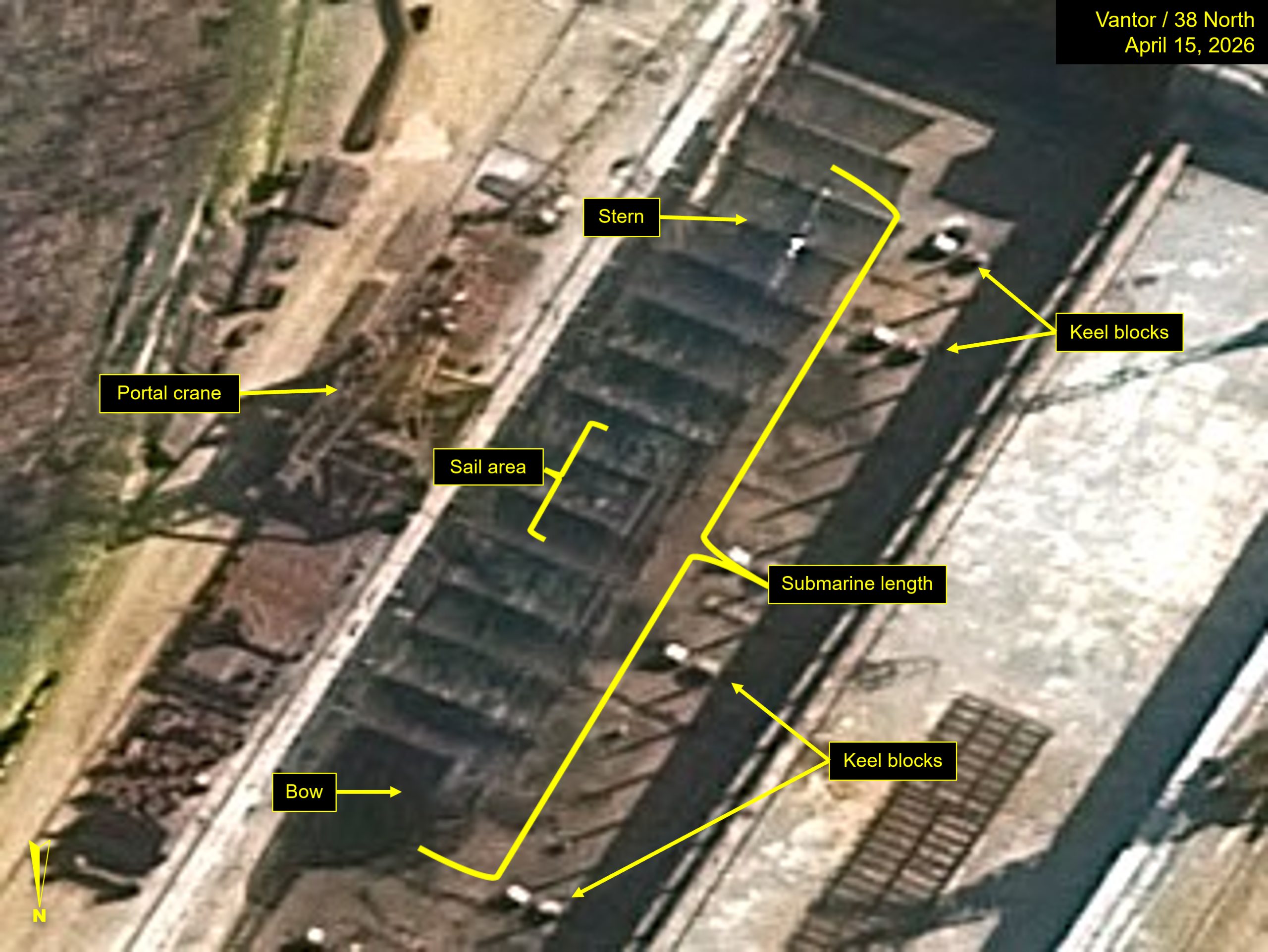 Quick Take: North Korea’s Sinpo-B Class Submarine Drydocked